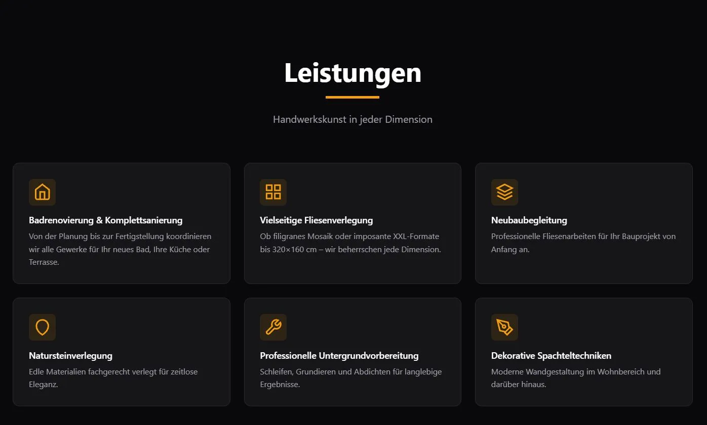 Unternehmenswebsite – Unterseite